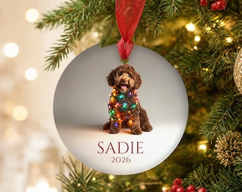 Goldendoodle-Weihnachtsschmuck, Geschenkidee für Goldendoodle-Hunde, personalisierter Hundeschmuck, Geschenkidee für Goldendoodle-Liebhaber, Geschenkidee für Goldendoodle-Fans