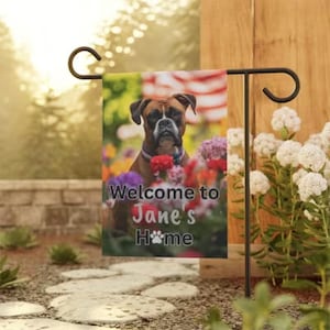Spring Boxer Lover Gift, Summer Boxer Garden Flag, Custom Boxer Outdoor Fall Flag, Boxer Christmas Gifts, Custom Boxer Gifts, Boxer Mom