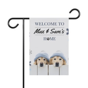 Presente para Amantes de Golden Retrievers, Bandeira de Jardim com Golden Retriever | Bandeira para Exterior com Cachorro | Presente de Natal para Amantes de Golden Retrievers