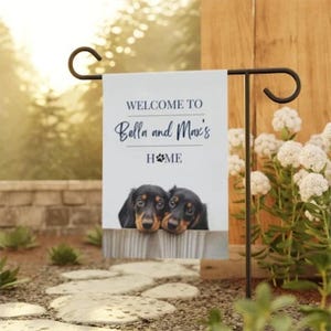 Two Dachshund Lover Gift, Dachshund Spring Garden Flag, Fall Outdoor Dog Flag, Dachshund Christmas Gifts, Summer Dachshund gifts,