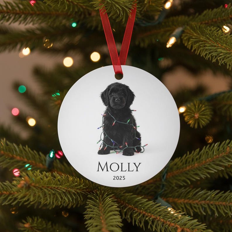 Idée cadeau Cavapoo, décoration de Noël Cavapoo, décoration de chien personnalisée, idée cadeau pour les amateurs de Cavapoo, cadeau Cavapoo, Black