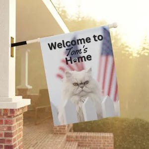 Persian Cat flag, Seasonal Cat Flag, Custom Spring Flag, Mom Cat Christmas Gift, Summer Persian Cat Flag, Fall Cat Mom Gift, Persian Lover