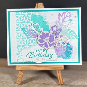 Bermuda Bay/Highland Heather flower Happy Birthday