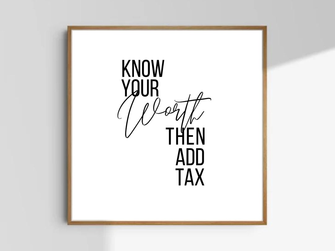 Know Your Worth Printable Art Black and White Inspirational Quote