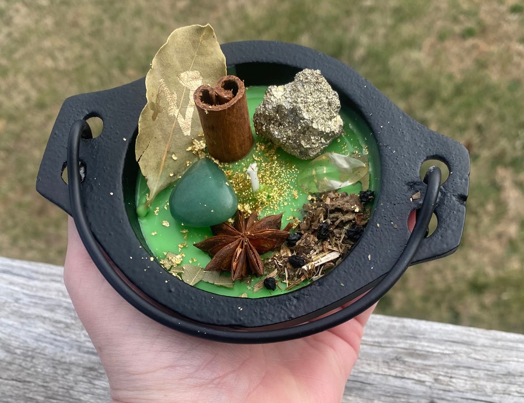 Money Magic Cauldron Candle Etsy