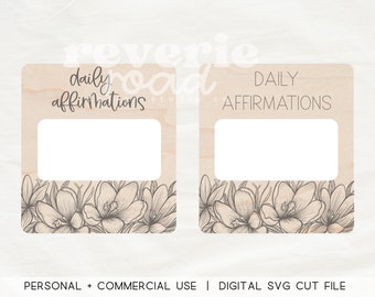 Daily Affirmations Dry Erase | I am | Positivity | Affirmation | SVG | Laser Cut File | Glowforge Ready