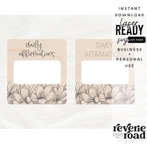 Affermazioni quotidiane cancellabili a secco / Io sono / Positività / Affermazione / SVG / File tagliato al laser / Glowforge Ready