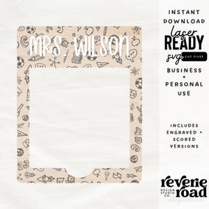School Inspired Sticky Note Holder | Teacher | Gift | SVG | Laser Cut File | Glowforge Ready