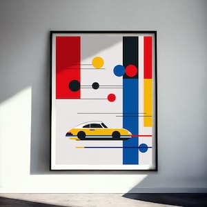 Porsche 911 x Bauhaus-poster