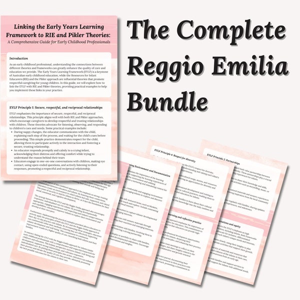 The Complete Reggio Emilia Approach Bundle: Empowering Educators for Success with Infants, Toddlers, and Preschoolers