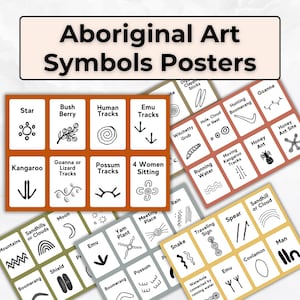 Flash Cards met Aboriginal-symbolen: ontworpen voor jonge kinderen EYLF-leraar
