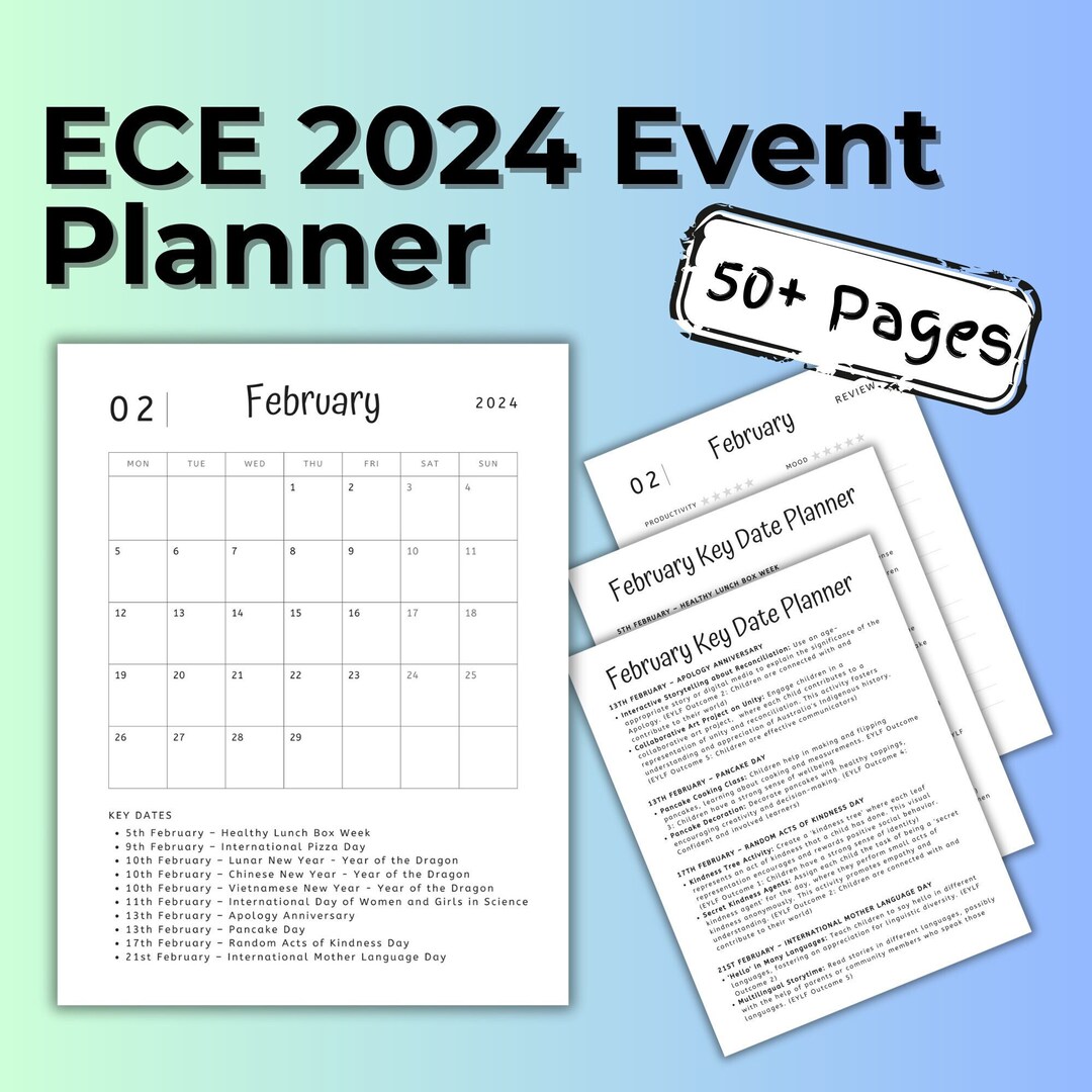 2024 Key Date ECE Planner Take the Stress Out of Celebration Planning