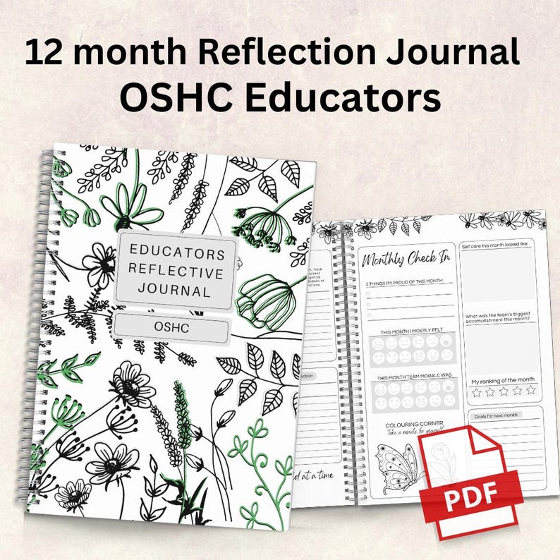 Journal Oshc OSHC Educators - Weekly Reflective 12 Month Journal Tailored to the ...