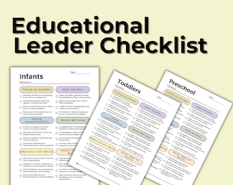 Educational Leader Checklist for Infants, Toddlers, and Preschool Educational Leader EYLF