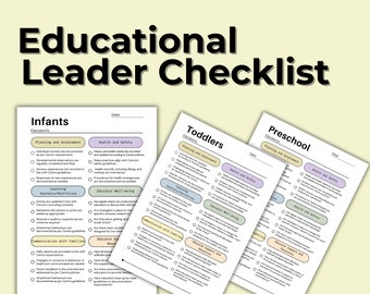 Educational Leader Checklist: Infants, Toddlers, Preschool (Digital)