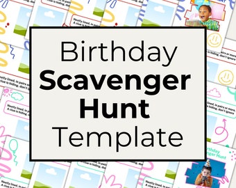 Scavenger Hunt Canva Template - Birthday, party, special occasion kids