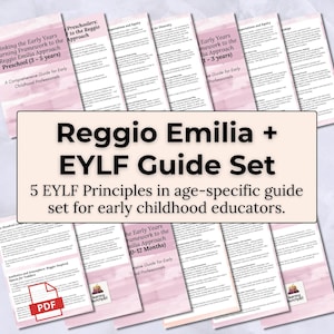 Reggio Emilia + EYLF Guide Set – Printable PDF Bundle for Infants, Toddlers & Preschoolers