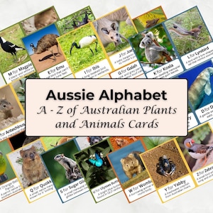 Schede didattiche sulla fauna selvatica australiana dalla A alla Z: divertenti ed educative per i bambini che imparano nei primi anni