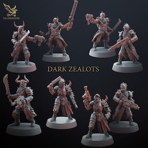 Dark Zealots + Elite Zealots Combo / Sci Fi Fanatic Kultisten / 10 oder 20 Modelle / Wargaming Proxies / Mehrteiliger - Lizensierter Druck