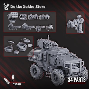 Fordonet "Neofelis" N-59 / Sci Fi-stridsvagn / Krigsspelsproxyer / Skirmish Gaming Proxy - Licensierad tryckning