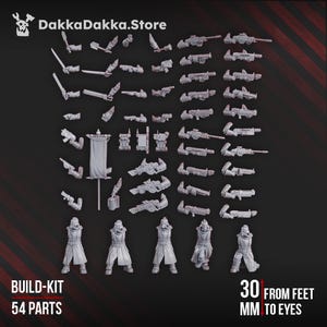2nd Death Division Grenadier Squad / Build Kit / Sci Fi Infantry Bits / One Page Rules / Skirmish Wargaming Proxies  - Licensed Printing
