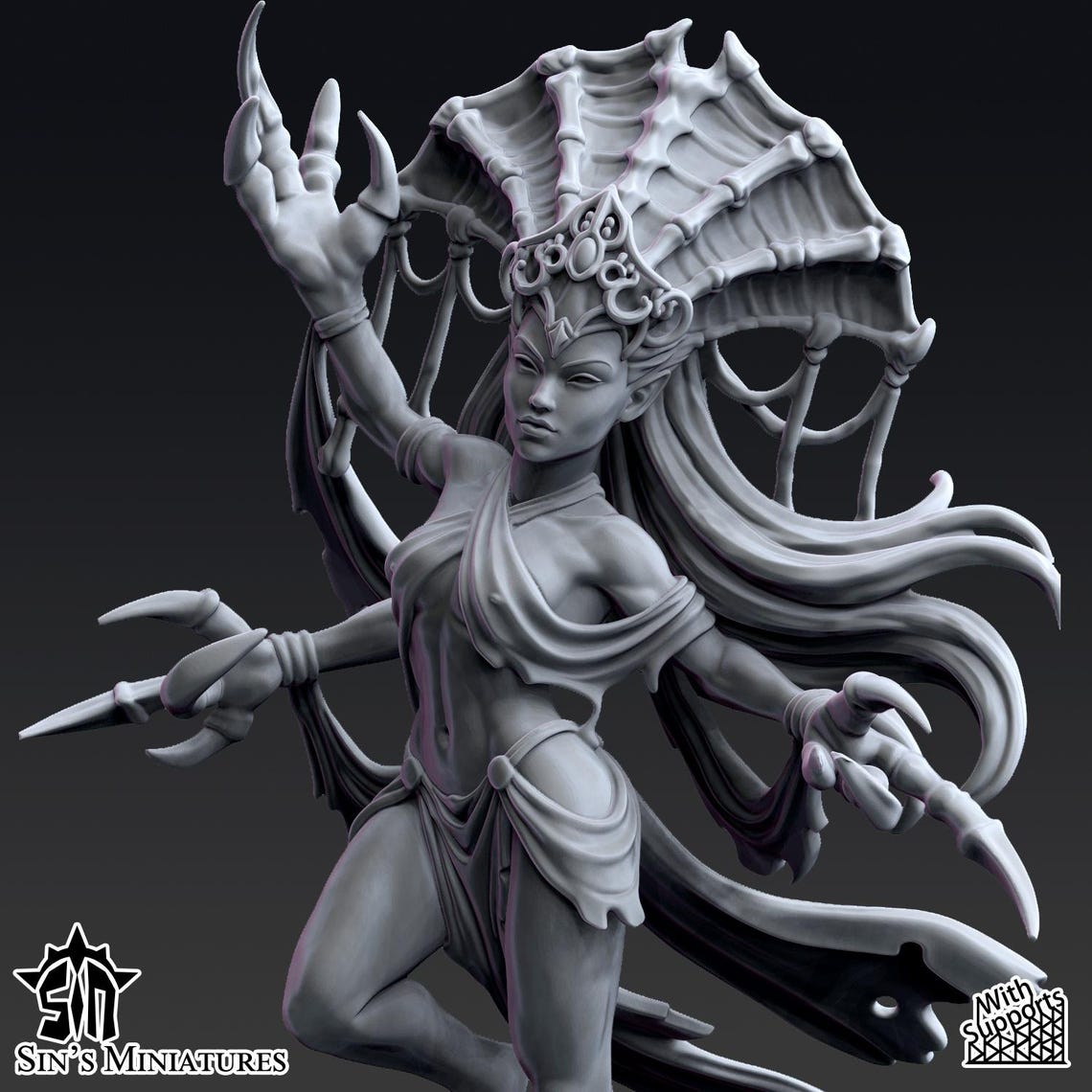 Female Daemonic Trio / 3 Models / Wargaming Proxies - Licensed Printing ...