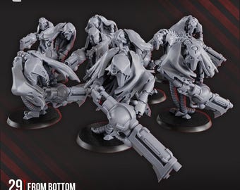Iron Phantoms Squad / Sci Fi Robotic Soldiers with Ranged Weapons / 10 Models / Wargaming Proxies /  - Licensed Printing
