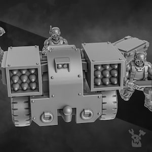The Ork Slayers Heavy Artillery Team / Sci Fi Artillery Squad / Build Kit / Skirmish Wargaming Proxies  - Licensed Printing