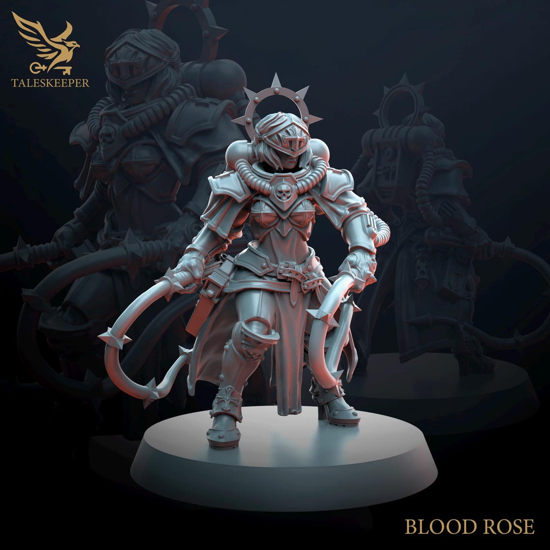 Blood Rose / Sci Fi Female Fanatic Squad Leader / Wargaming Proxies ...