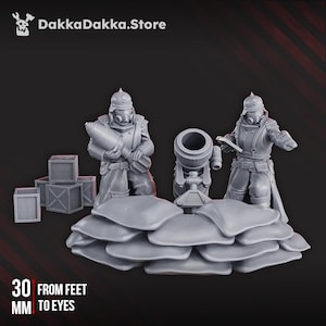 Heavy Weapons Mortar Team / Build Kit / Sci Fi Artillery / One Page Rules / Skirmish Wargaming Proxies  - Licensed Printing