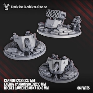 Phaeton Heavy Artillery Team / Build Kit / Sci Fi Artillery / One Page Rules / Skirmish Wargaming Proxies  - Licensed Printing