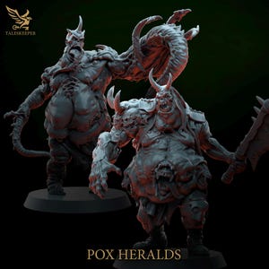 Pox Heralds / Diseased Spawn Models / 1 or 2 Models / Wargaming Proxies /  - Licensed Printing