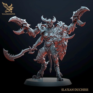 Sla'kan Duchess / Large Daemon Female / Wargaming Proxy / Multi part - Licensed Printing