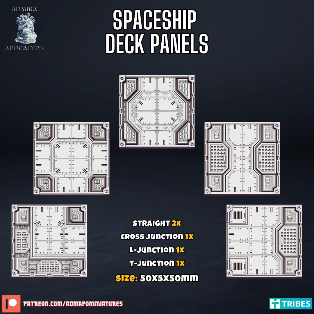 Spaceship Deck Panels and Bits / Diorama / Basing Bits / Tabletop