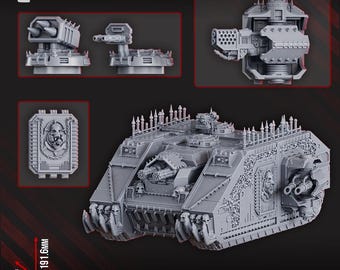 Gorelords automatiserade stormfordon / Sci-fi-stridsvagn täckt av dödskallar / Krigsspelsombud / Skirmish-spelombud - Licensierad tryckning