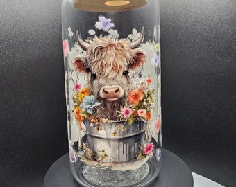 Baby Highland Kuh Bierglas