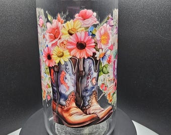 Frühling Cowgirl Stiefel Bierglas