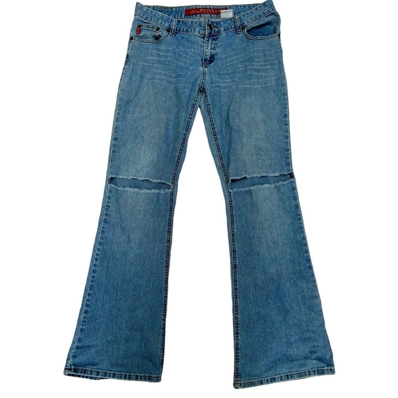 Vintage 2000’s ‘I love surf’ painting low rise jeans
