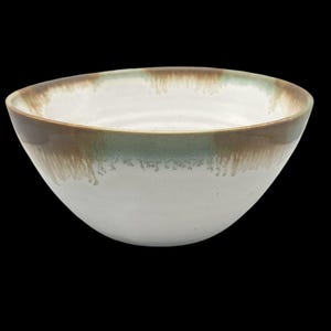 VTG Holly Hill Seagrove Schließung Studio Keramik Tropfglasur Servierschüssel 8 ”signiert MFK