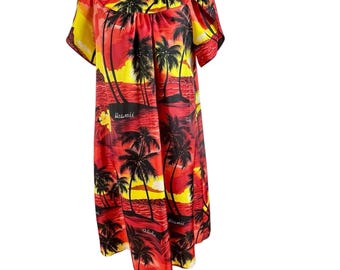 Vintage Royal Creations Muumuu Sz S Hawaiian Dress Made in Hawaii Aloha Resort