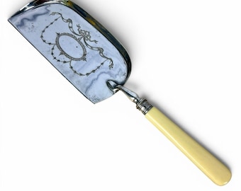 Antik Richard Richardson Sheffield England Silverpläterad smulfångare Sterling Ferule