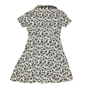 Vtg Free People Floral Mini Tea Dress Sz 2 Y2K Button Front Fitted Bodice Boho image 16