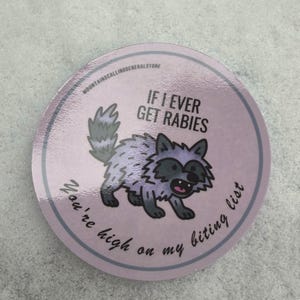 Rabid Raccoon Funny Sticker | Tyler Childers Inspired | Vinyl Decal for Outdoorsy Folks | 3 in