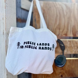 Public Lands Market Tote | Cotton Grocery Bag | Everyday Reusable Tote | Protect Public Lands | Custom Options Available | Eco-Friendly