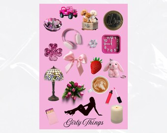 Girly Things Self Love Reminder Poster| Y2K| Wall Decor| Y2K Poster| Digital Download Print|Y2K Aesthetic Decor