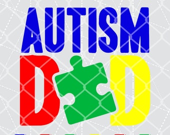 Autism Dad Puzzle SVG, Png, Eps, Dxf, Pdf, Digital Cut File, Cricut Maker, Silhouette Cameo 4