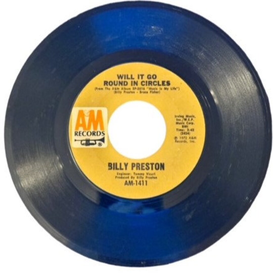Billy Preston Will It Go Round in Circle/ Blackbird 1972 VG Etsy