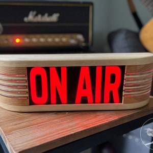 18" Retro ON AIR Sign - Perfect Gift for Music Lovers, Music Studio Decor, Wall Art, or Recording Studio Decor. Change Color with Remote!