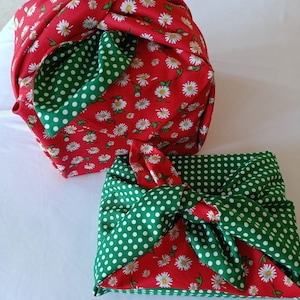 Wendbare Furoshiki Festliche Stoff Geschenkverpackung, Wiederverwendbare Geschenkverpackung, Weihnachtsverpackung, 100% Baumwolle Geschenkverpackung, Plastikfreie Geschenkverpackung ...