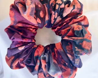 Scrunchie rosso batik XL / Jumbo / Scrunchie gigante / Oversize / Elastico per capelli / Idee regalo per lei / Pezzo forte / Revival della moda anni '90...